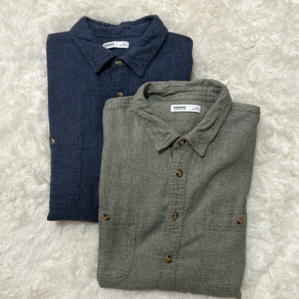 Sonoma set of 2 flannel shirts